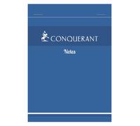 Conquérant Lot de 40 Bloc-Notes A6 Petits Carreaux 5mm 200 Pages Agrafées Tête Couverture Carte Bleu