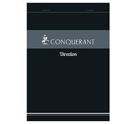 Conquérant Lot de 40 Bloc-Notes Direction A5 Petits Carreaux 5mm 200 Pages Agrafées Tête Couverture Carte Gris
