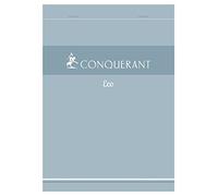 Conquérant Lot de 40 Bloc-Notes Eco A5 Petits Carreaux 5mm 200 Pages Agrafées Tête Couverture Carte Bleue