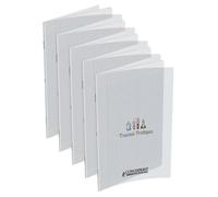 Conquérant Lot de 5 Cahiers Travaux Pratiques Couv Polypro A4 48 + 48 Pages Incolore