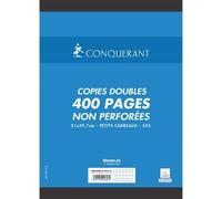 CONQUERANT SEPT Copies doubles, A4, quadrillé, sans marge