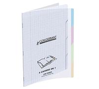 CONQUÉRANT SEPT Lot de 3 Cahiers Polypro "4 en 1" 240 x 320 mm seyès 140 Pages 90g