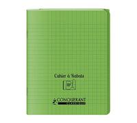 conquerant Un Cahier à Rabat avec Couverture Polypro Hamelin 24 x 32 - 96 Pages -Grands Carreaux Seyès - Vert