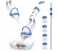 Consciot Aspirateur de Piscine Portable pour piscines Hors Sol et creusées, Nettoyeur de Piscine Rechargeable sans Fil avec Aspiration de 1 110 GPH, Perche télescopique jusqu'à 222,2 cm, 1 h