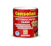 Consolan Peinture de protection contre les intempéries 2,5 l Jaune sable opaque Protection du bois extérieur