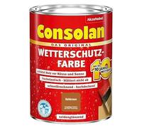 Consolan Peinture de protection contre les intempéries - Protection du bois pour extérieur - Marron cerf - 750 ml