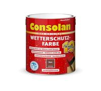 Consolan Peinture de protection contre les intempéries - Protection opaque du bois pour l'extérieur - Marron - 2,5 l