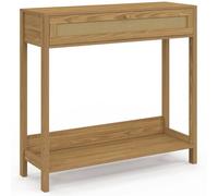 IDMarket Console 1 tiroir HANAE Effet naturel cannage
