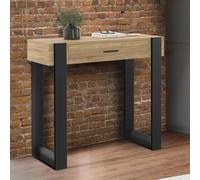 IDMarket Console 1 tiroir PHOENIX bois et noir