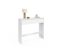 IDMarket Console TOMI 1 tiroir Bois blanc