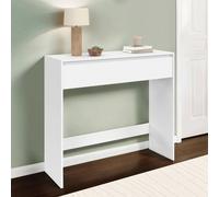 IDMarket Console TOMI 1 tiroir Bois blanc