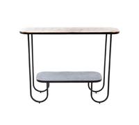 Console 102x31x75 cm en aluminium et métal doré et noir - JUDE