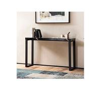 Console 120x40x76 cm effet marbre noir et métal noir - EKLEA