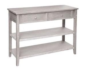 Console 2 tiroirs 2 étagères Charme Atmosphera Beige G