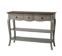 Console 2 tiroirs beige en bois l110 cm