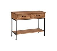 Console 2 tiroirs bois et métal Danik
