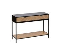 Console 2 tiroirs Chevrons MDF noir