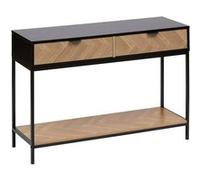 Console 2 tiroirs Chevrons MDF noir 5five Noir G