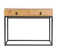 Console 2 tiroirs en bois et métal Jack - Marron et noir