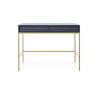Console 2 tiroirs pieds métal or 104 cm - ROSALIA