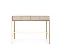 Console 2 tiroirs pieds métal or 104 cm - ROSALIA