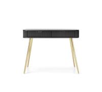 Console 2 tiroirs pieds métal or 105 cm - IRIS
