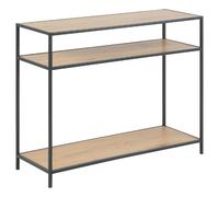 Console 3 étages en MDF et Métal - Beige et Noir