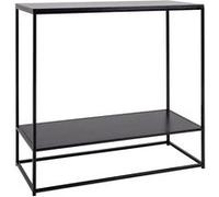 Console Acier Noir et Plateau Aspect Bois Noir - HARALD - ALTOBUY Noir G