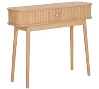 Console ALTOBUY ERIKA 2 portes coulissantes MDF Pin Naturel Marron 100x30x81cm Vintage Marron