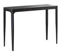 Console ALTOBUY SLEEK plateau MDF placage céramique noir marbré piètement acier laqué anthracite 100x39xH75cm Noir