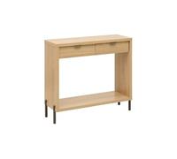 Console Alvo 2 tiroirs MDF naturel 92,5 cm