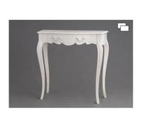 Console - AMADEUS - Apolline - Blanc patiné - 1 tiroir - Style classique