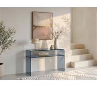 Console avec 1 niche en verre trempé - Anthracite - STILEOS