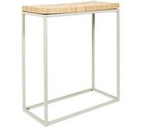 Console avec Plateau Rondins de Bois Piétement Métal Blanc - FREJ - ALTOBUY Marron G