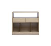 Console avec tiroirs finition bois clair chêne L100 cm RUBINA