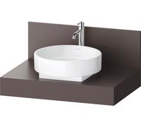 Console Balcoon Duravit rectangulaire, 1 découpe au centre , 800x550x370mm, BA90560IGIG0000, Couleur: Marron ardoise