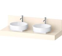 Console Duravit BA90610IDID0000 140 x 55 x 37 cm, 2 découpes, vasque des deux côtés, ivoire mat