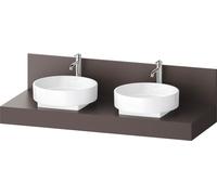 Console Balcoon Duravit rectangulaire, 2 découpes des deux côtés , 1400x550x370mm, BA90610IGIG0000, Couleur: Marron ardoise