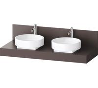 Console Balcoon Duravit rectangulaire, 2 découpes des deux côtés , 1400x550x370mm, BA90610IGIG0000, Couleur: Marron ardoise