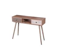 - Console Baobab en MDF 2 tiroirs et 1 niche ouverte - L.100 cm x H.75 cm - Marron - Baobab