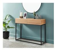 Console BRIXTON placage frêne 2 tiroirs 100cm