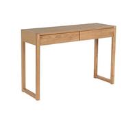 Vente-unique - Console Bureau placage chêne - Coloris : Naturel - NELIZAR - avec Rangement