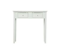 Console de 2 tiroirs coloris blanc - L80 x L30 x H76 cm - -
