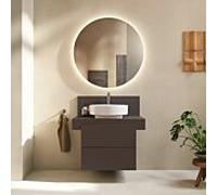 Duravit Console Balcoon BA90560IGIG0000 rectangulaire 1 découpe centrale 800×550×370mm Marron ardoise