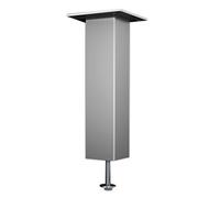 Console de bar CAPRI droite | 50 x 50 mm | Effet acier inoxydable | Hauteur : 230 mm | 1 pièce
