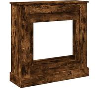 vidaXL Bordure de cheminée en bois composite chêne fumé 90 x 30 x 90 cm