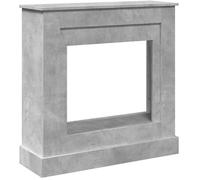 vidaXL Bordure de cheminée gris béton 90x30x90 cm en bois composite