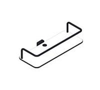 console de douche Giese 21022-14 avec rampe haute, stratifié noir mat (HPL) blanc