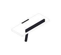 Console de douche Giese Noka 50820-14 avec crochet et raclette, noir mat, matériau Corian blanc glacier