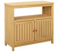 Console de jardin en bois Acacia massif 80 x 35 x 75 cm | Bois d'acacia massif, résistant à l'eau, étagères de rangement, intérieur extérieur, style campagnard, montage facile